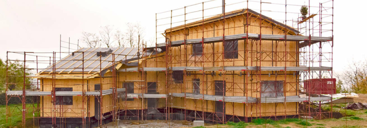 Las paredes de madera del sistema de construción BioHabitat son transpirables